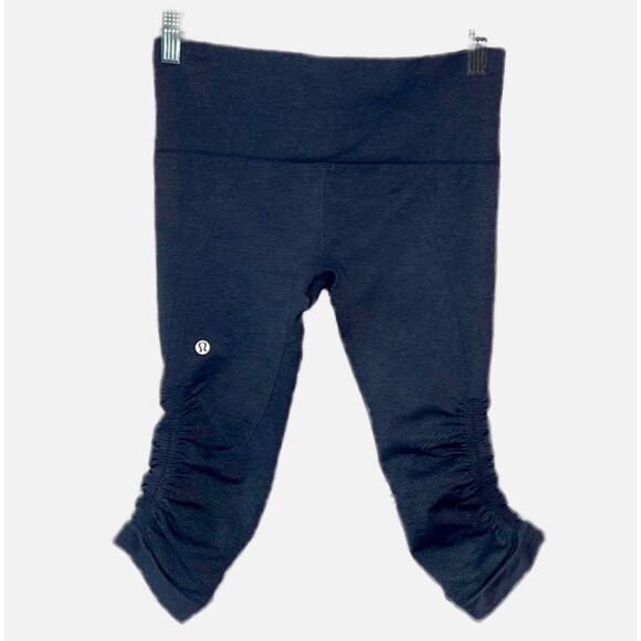 Lululemon Lemon In the Flow Crop II Capri Leggings - Heather Blue Navy Inkwell - Picture 1 of 5